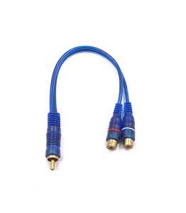 Absolute USA COMR2F1M Competition Series Y Adapter RCA Audio Interconnect Cable 